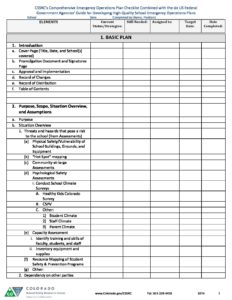 CSSRC EOP Combined Essentials Checklist 7.30.14 | Colorado Charter ...